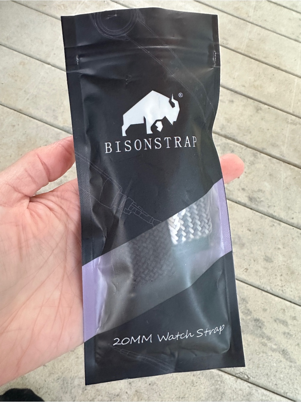 BisonStrap 20mm Watch Strap set - Black & Gray